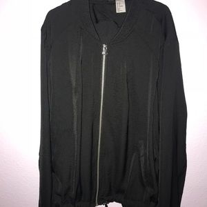 Black bomber jacket